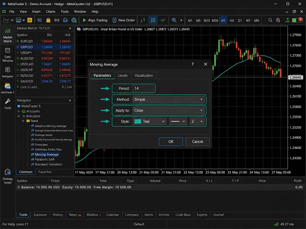 How to Change MT5 Indicator Setting