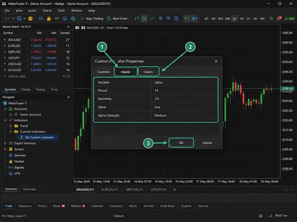 How to Add the Custom Indicator to an MT5 Chart